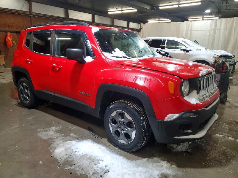 2018 Jeep Renegade VIN ZACCJBAB8JPH43782 COPART salvage auction — FRONT END, Pa - Certificate Of Salvage, sold $1,500 on 2026-07-09 (photo 4)