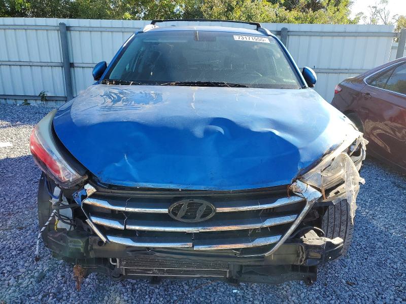 2018 Hyundai Tucson VIN KM8J33A21JU637188 COPART salvage auction — FRONT END, Fl - Cert Of Title Slvg Rebuildable, sold $15 on 2026-07-06 (photo 5)