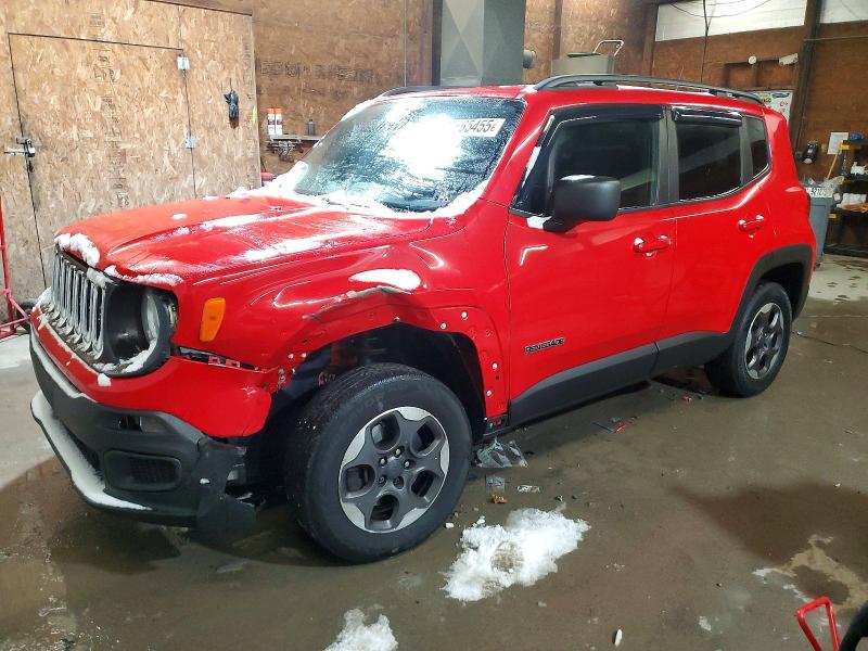2018 Jeep Renegade VIN ZACCJBAB8JPH43782 COPART salvage auction — FRONT END, Pa - Certificate Of Salvage, sold $1,500 on 2026-07-09 (photo 1)