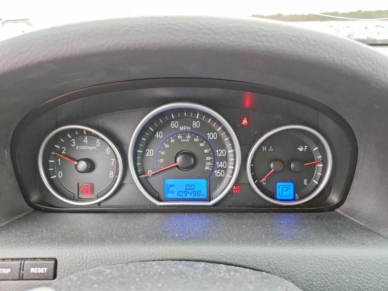 2012 Hyundai Veracruz VIN KM8NUDCC8CU196317 COPART salvage auction — FRONT END, Ny - Mv-907A Salvage Certificate, sold $975 on 2026-07-06 (photo 9)