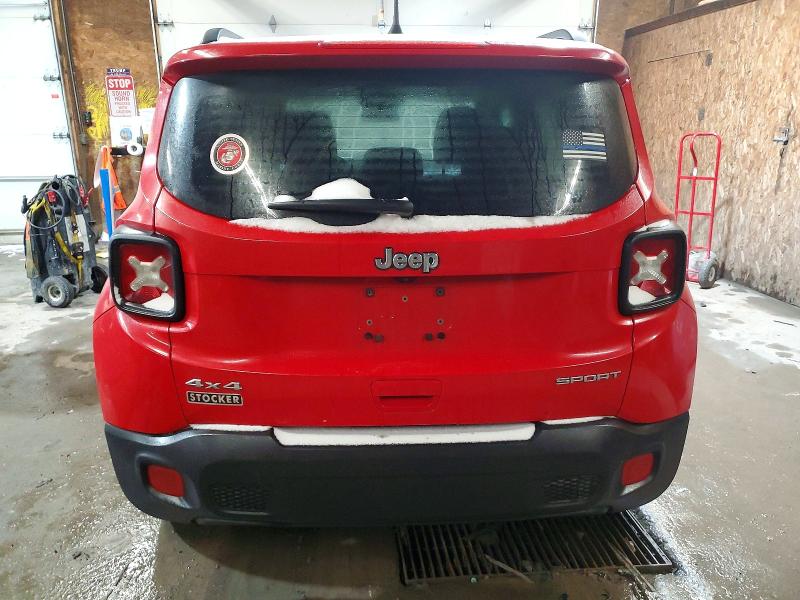 2018 Jeep Renegade VIN ZACCJBAB8JPH43782 COPART salvage auction — FRONT END, Pa - Certificate Of Salvage, sold $1,500 on 2026-07-09 (photo 6)