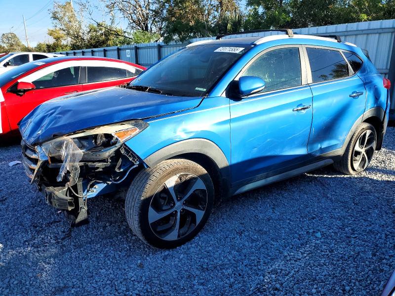2018 Hyundai Tucson VIN KM8J33A21JU637188 COPART salvage auction — FRONT END, Fl - Cert Of Title Slvg Rebuildable, sold $15 on 2026-07-06 (photo 1)