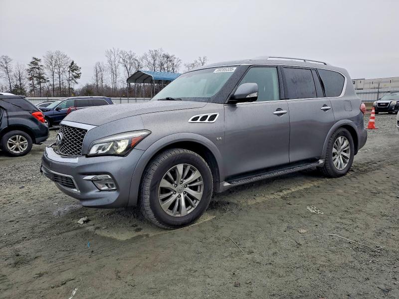 2016 Infiniti Qx80 VIN JN8AZ2NE5G9120154 COPART salvage auction — FRONT END, Sc - Cert Of Title-Salvage, sold $3,800 on 2026-07-06 (photo 1)