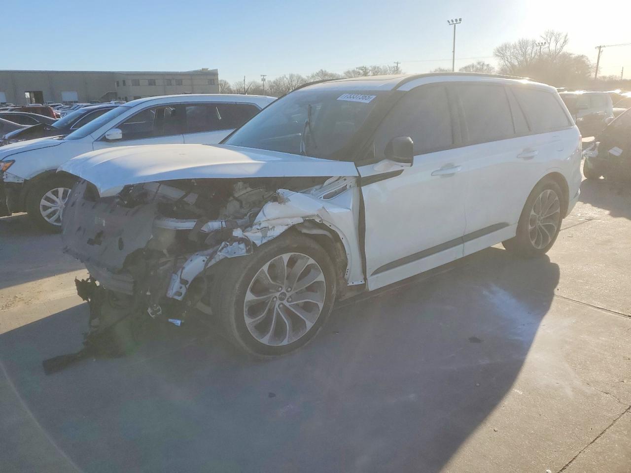 2025 Lincoln Aviator VIN 5LM5J6WC5SGL23437 COPART salvage auction — Front End, TX - SALVAGE VEHICLE TITLE, sold $9,300 on 2026-03-05 (photo 1)