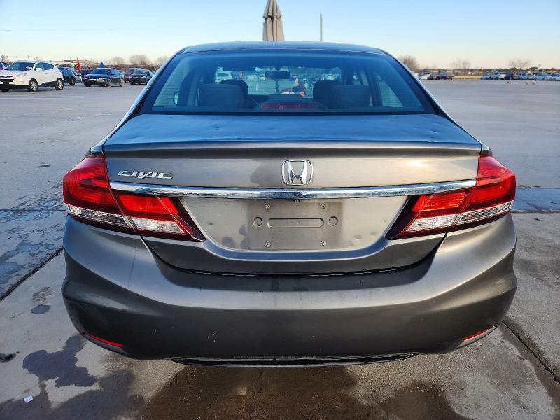 2013 Honda Civic VIN 19XFB2F53DE238862 COPART salvage auction — HAIL, Tx - Certificate Of Title, sold $775 on 2026-07-09 (photo 6)