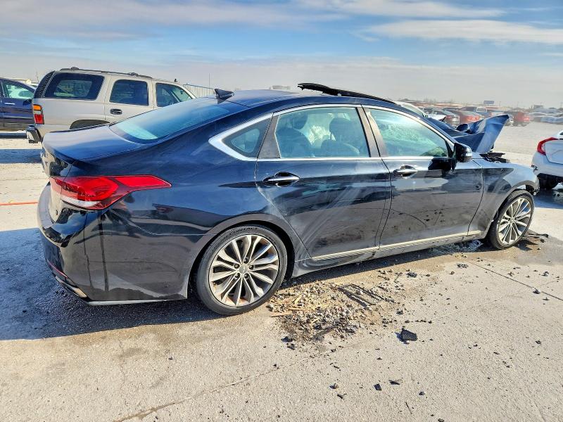 2015 Hyundai Genesis VIN KMHGN4JE1FU069052 COPART salvage auction — FRONT END, Tx - Nonrepairable Title, sold $450 on 2026-07-10 (photo 3)