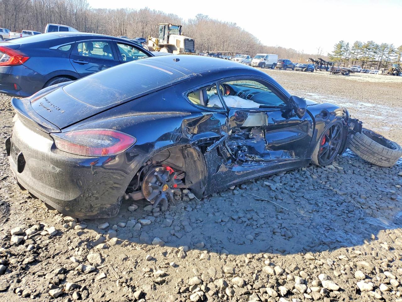 2016 Porsche Cayman VIN WP0AB2A80GK185826 COPART salvage auction — Side, NJ - CERT OF TITLE-SALVAGE, sold $20,700 on 2026-03-16 (photo 3)