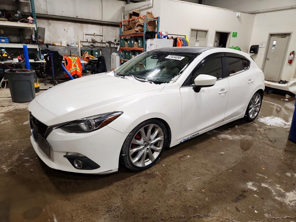 2014 Mazda 3 VIN JM1BM1M36E1189343 COPART salvage auction — REAR END, Salvage Title, sold $500 on 2026-07-28 (photo 1)