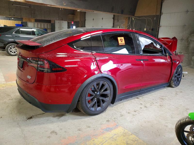 2025 Tesla Model x VIN 7SAXCBE66SF468224 COPART salvage auction — FRONT END, IN - CERT OF TITLE-SALVAGE TITLE, sold $15,000 on 2026-07-21 (photo 3)