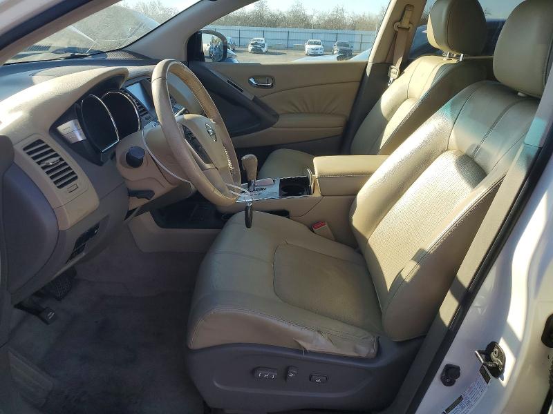2009 Nissan Murano VIN JN8AZ18WX9W114370 COPART salvage auction — FRONT END, Ca - Salvage Certificate, sold $100 on 2026-07-09 (photo 7)