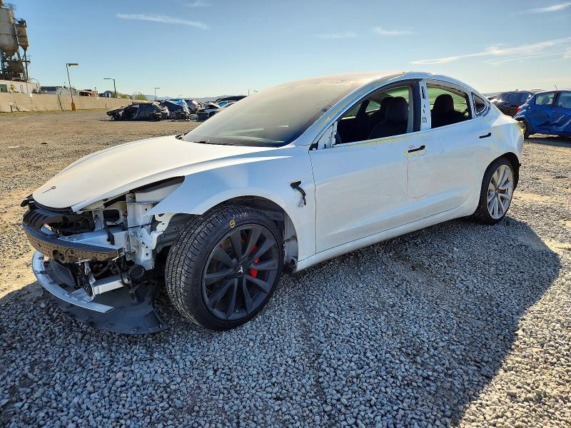 2020 Tesla Model 3 VIN 5YJ3E1EAXLF744958 COPART salvage auction — FRONT END, Ca - Salvage Certificate, sold $2,600 on 2026-07-31 (photo 1)