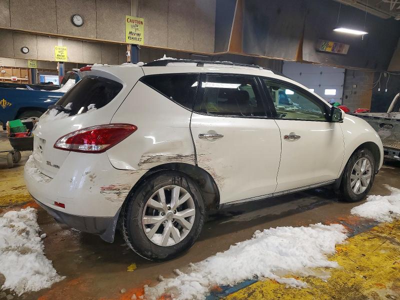 2013 Nissan Murano VIN JN8AZ1MWXDW313742 COPART salvage auction — REAR END, In - Cert Of Title-Salvage Title, sold $1,350 on 2026-07-28 (photo 3)