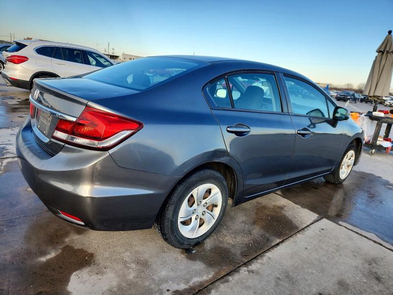 2013 Honda Civic VIN 19XFB2F53DE238862 COPART salvage auction — HAIL, Tx - Certificate Of Title, sold $775 on 2026-07-09 (photo 3)