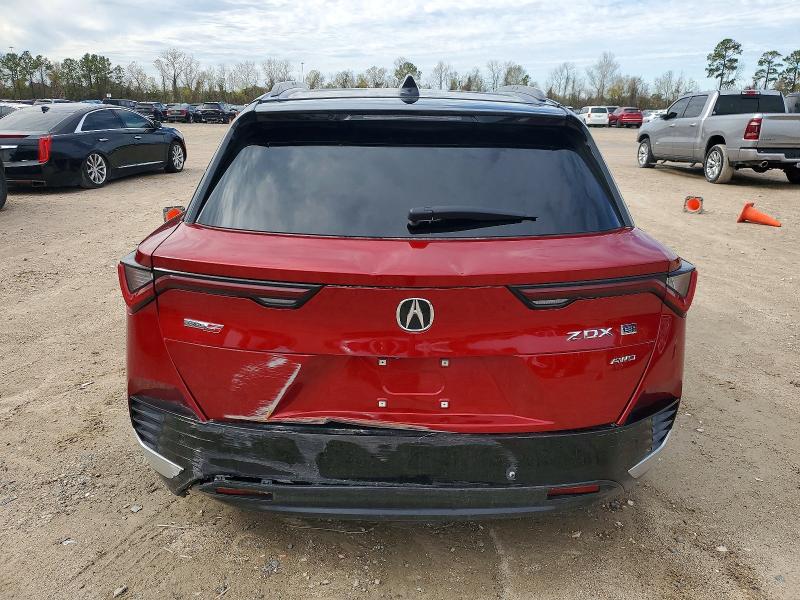 2024 Acura Zdx VIN 4W5XHPRL9RZ515233 COPART salvage auction — ALL OVER, Tx - Salvage Vehicle Title, sold $11,000 on 2026-07-14 (photo 6)