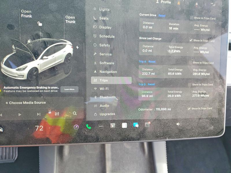 2023 Tesla Model 3 VIN 5YJ3E1EA1PF455988 COPART salvage auction — SIDE, OR - LIEN PAPERS SALVAGE, sold $6,700 on 2026-07-20 (photo 9)