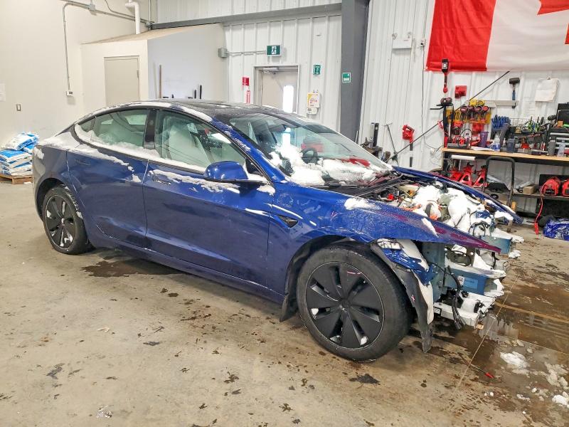 2024 Tesla Model 3 VIN LRW3E7FA2RC276485 COPART salvage auction — FRONT END, Qc - Gravement Accidente, sold $11,300 on 2026-07-02 (photo 4)