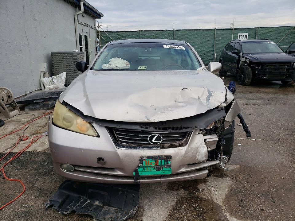 2008 Lexus Es 350 VIN JTHBJ46G082186333 COPART salvage auction — FRONT END, Fl - Cert Of Title Slvg Rebuildable, sold $750 on 2026-07-02 (photo 5)