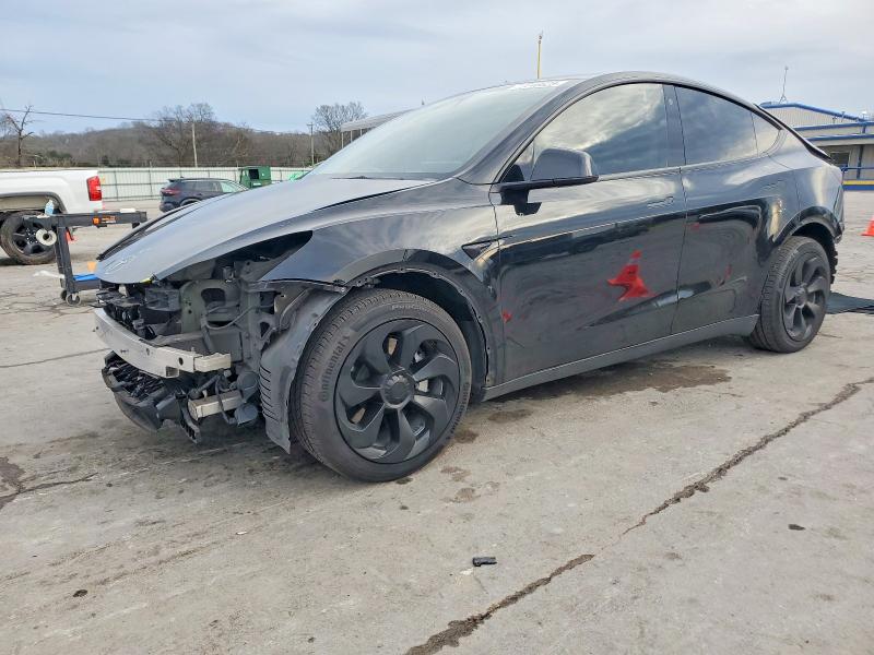 2022 Tesla Model y VIN 7SAYGDEE2NA008216 COPART salvage auction — FRONT END, Tn - Salvage Certificate, sold $9,600 on 2026-07-22 (photo 1)