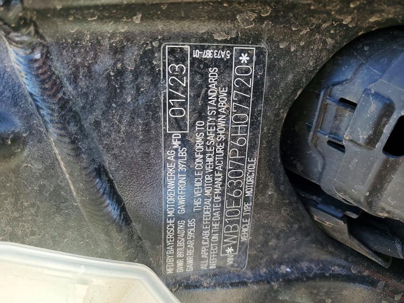 2023 BMW S 1000 VIN WB10E6307P6H07720 COPART salvage auction — ALL OVER, Tx - Salvage Vehicle Title, sold $5,900 on 2026-07-23 (photo 8)