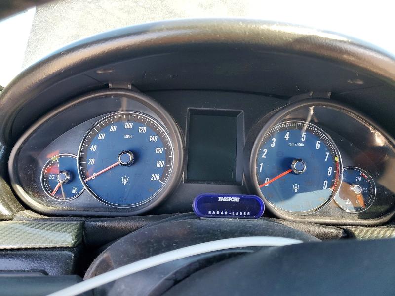 2012 Maserati Granturismo VIN ZAM45KLA9C0062497 COPART salvage auction — FRONT END, FL - CERT OF TITLE SLVG REBUILDABLE, sold $6,100 on 2026-07-17 (photo 9)