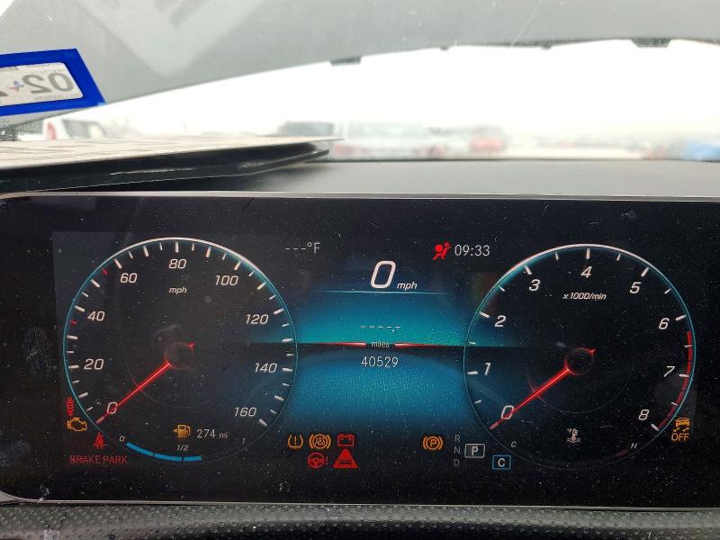 2019 Mercedes-benz A-klasse VIN WDD3G4EB1KW011573 COPART salvage auction — FRONT END, Salvage Title, sold $5,200 on 2026-07-16 (photo 9)