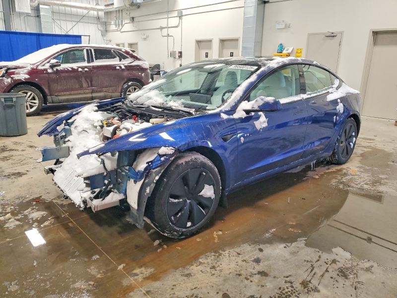 2024 Tesla Model 3 VIN LRW3E7FA2RC276485 COPART salvage auction — FRONT END, Qc - Gravement Accidente, sold $11,300 on 2026-07-02 (photo 1)