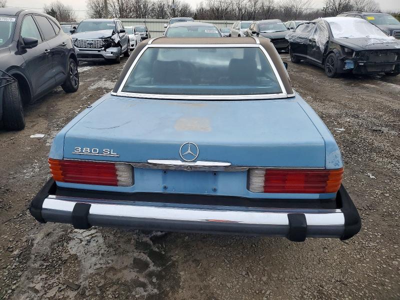 1982 Mercedes-benz 380 VIN WDBBA45A0CB015877 COPART salvage auction — MINOR DENT/SCRATCHES, Pa - Certificate Of Salvage, sold $775 on 2026-07-27 (photo 6)