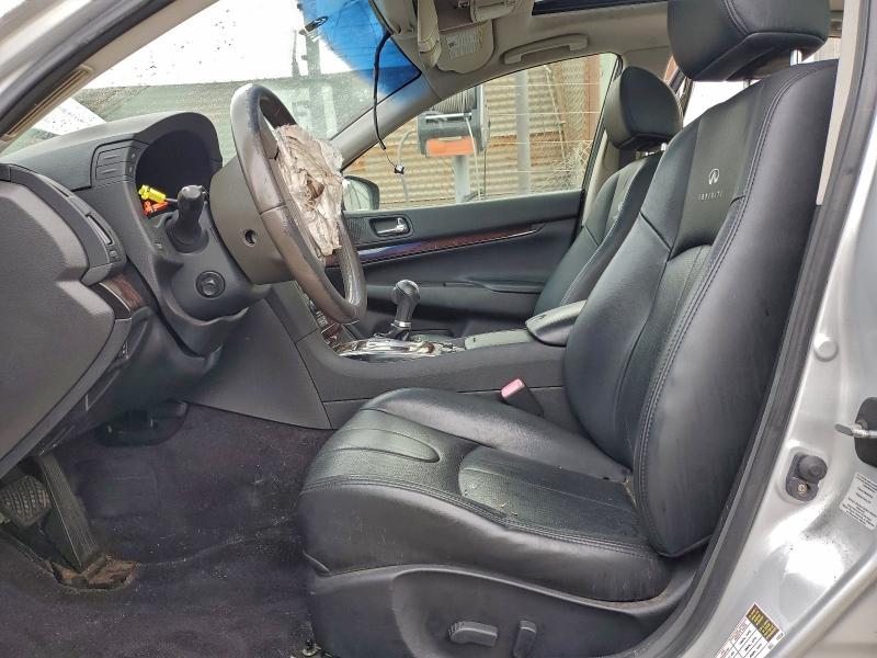 2012 Infiniti G37 VIN JN1CV6AR0CM970963 COPART salvage auction — FRONT END, Ca - Salvage Certificate, sold $200 on 2026-07-30 (photo 7)