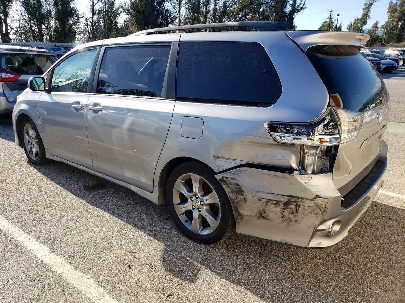 2012 Toyota Sienna VIN 5TDXK3DC1CS243395 COPART salvage auction — REAR END, Wv - Salvage Certificate, sold $1,000 on 2026-07-24 (photo 2)