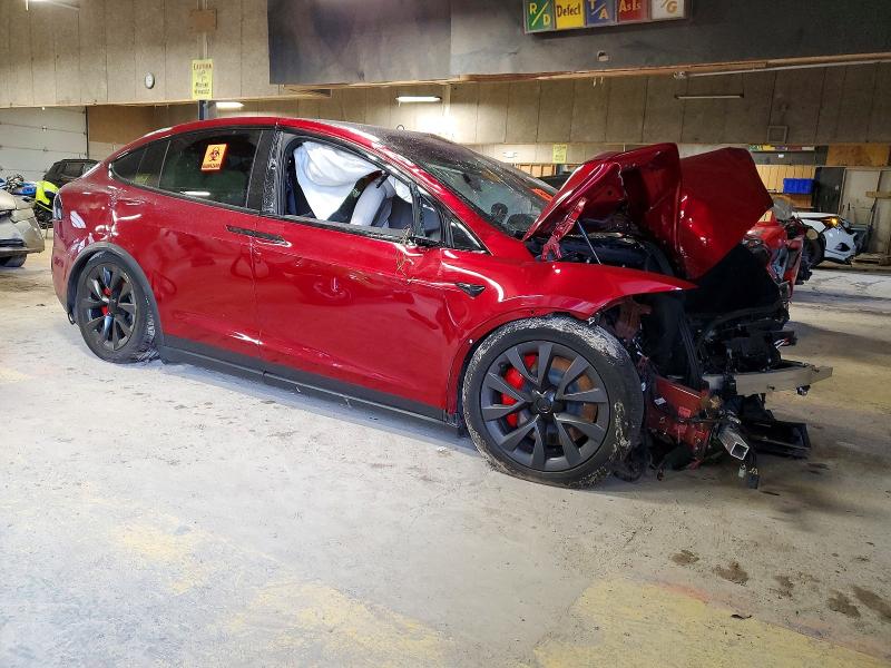 2025 Tesla Model x VIN 7SAXCBE66SF468224 COPART salvage auction — FRONT END, IN - CERT OF TITLE-SALVAGE TITLE, sold $15,000 on 2026-07-21 (photo 4)