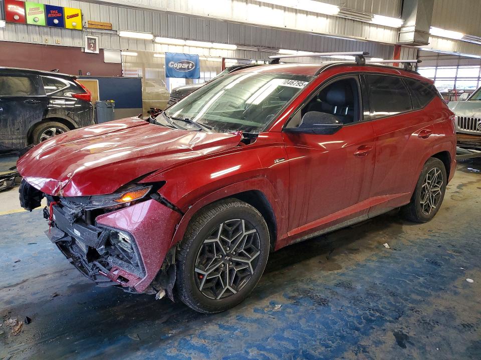 2022 Hyundai Tucson VIN KM8JF3AE1NU152993 COPART salvage auction — FRONT END, Ca - Salvage Certificate, sold $6,100 on 2026-07-20 (photo 1)