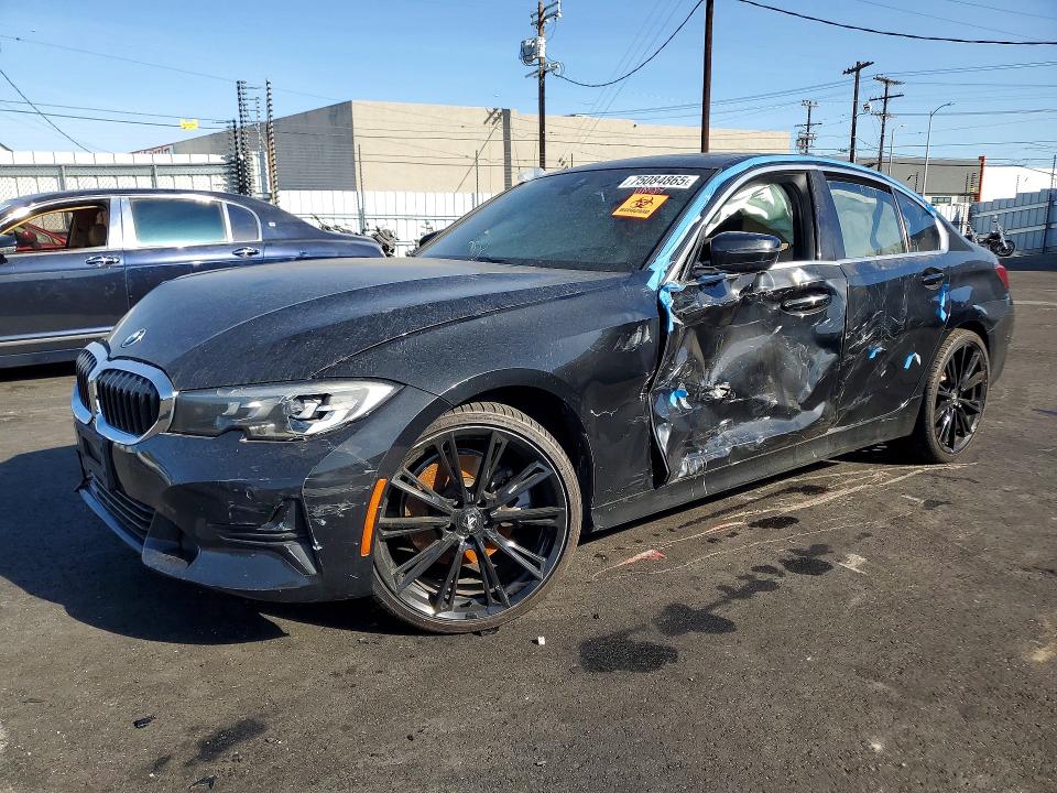 2019 BMW 3 series VIN WBA5R1C50KAK11900 COPART salvage auction — FRONT END, Ca - Salvage Certificate, sold $4,950 on 2026-07-20 (photo 1)