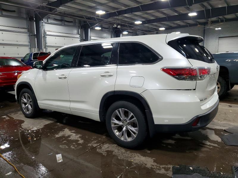 2014 Toyota Highlander VIN 5TDBKRFH0ES017518 COPART salvage auction — FRONT END, Mn - Cert Of Title-Prior Salvage, sold $825 on 2026-07-02 (photo 2)