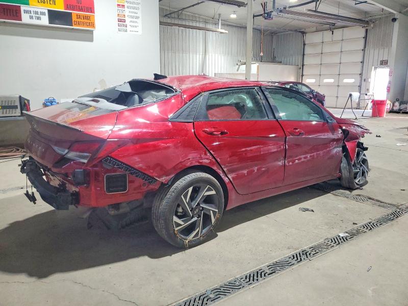 2025 Hyundai Elantra VIN KMHLM4DG1SU963397 COPART salvage auction — ROLLOVER, Salvage Title, sold $900 on 2026-07-20 (photo 3)
