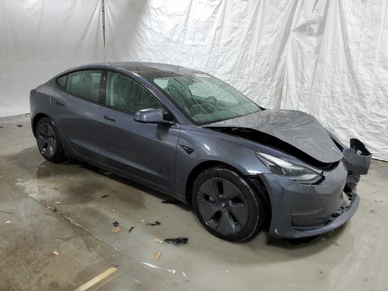 2022 TESLA MODEL 3 VIN 5YJ3E1EA8NF286601 COPART salvage auction — FRONT END, IL - CERTIFICATE OF TITLE, sold $8,200 on 2025-03-05 (photo 4)