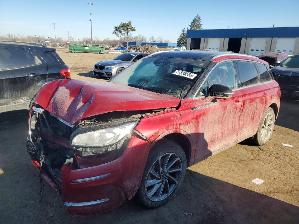 2023 Lincoln Corsair VIN 5LMTJ5DZ5PUL03044 COPART salvage auction — FRONT END, MI - SCRAP CERTIFICATE OF TITLE, sold $4,200 on 2026-07-17 (photo 1)