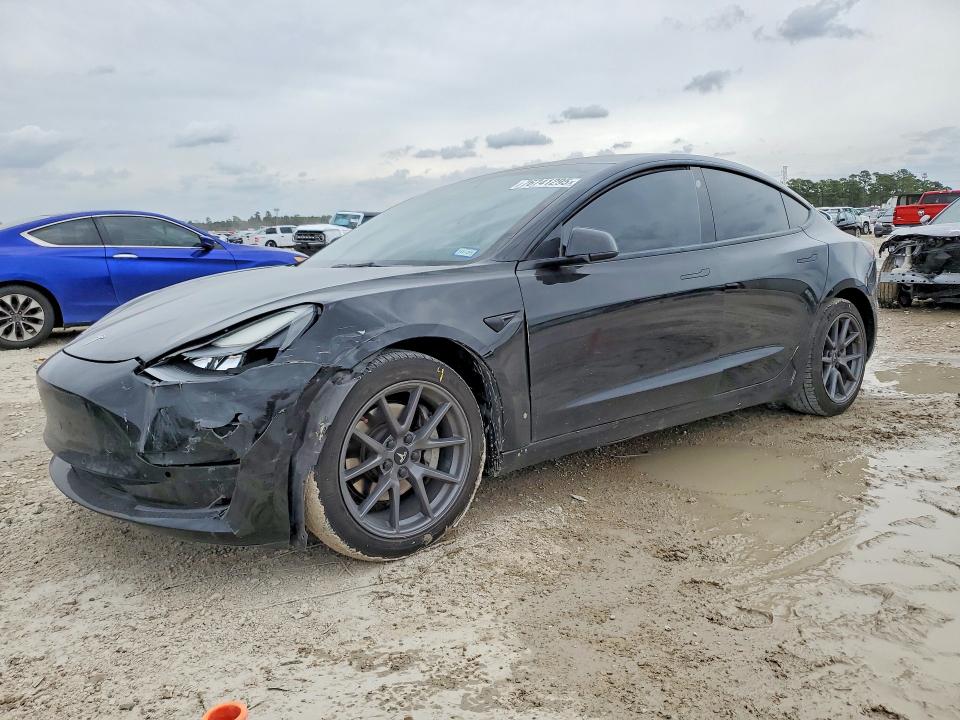 2022 Tesla Model 3 VIN 5YJ3E1EA8NF130896 COPART salvage auction — FRONT END, Tx - Salvage Vehicle Title, sold $9,300 on 2026-07-10 (photo 1)