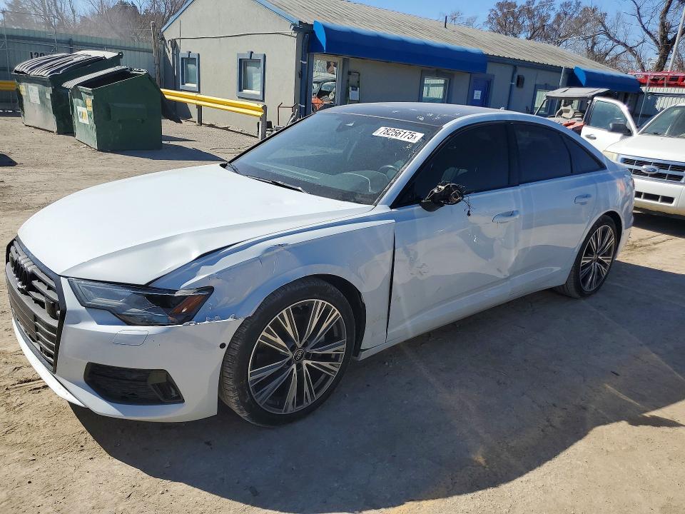 2023 Audi A6 VIN WAUE3BF29PN054165 COPART salvage auction — FRONT END, Ks - Cert Of Title-Salvage, sold $20,000 on 2026-07-08 (photo 1)