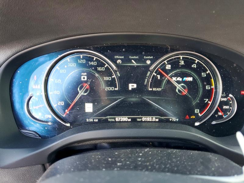2020 BMW X4 VIN 5YMUJ0C0XLLU67219 COPART salvage auction — FRONT END, Hi - Certificate Of Salvage, sold $10,200 on 2026-07-20 (photo 9)