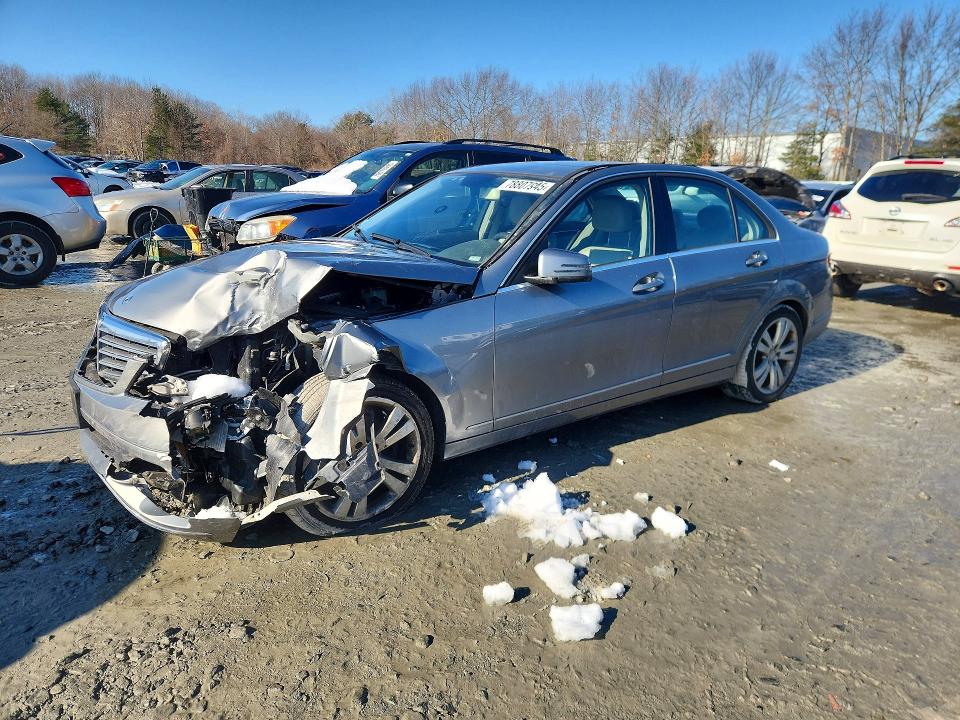 2011 Mercedes-benz C-klasse VIN WDDGF8BB4BR167007 COPART salvage auction — FRONT END, MA - CERT OF TITLE-RECONSTRCTD COLL, sold $125 on 2026-08-20 (photo 1)