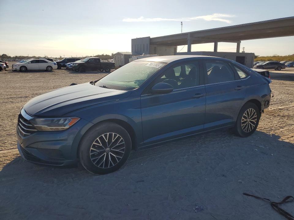 2021 Volkswagen Jetta VIN 3VWC57BU6MM012824 COPART salvage auction — REAR END, FL - CERTIFICATE OF TITLE (P), sold $950 on 2026-07-09 (photo 1)