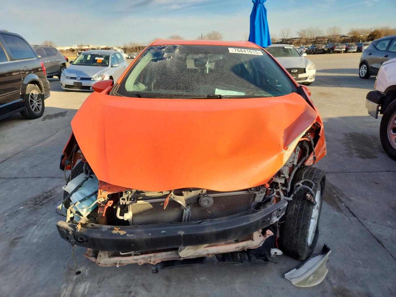 2013 Toyota Prius C VIN JTDKDTB37D1034863 COPART salvage auction — Front End, TX - CERT OF TITLE-REBUILT SALVAGE, sold $900 on 2026-07-02 (photo 5)