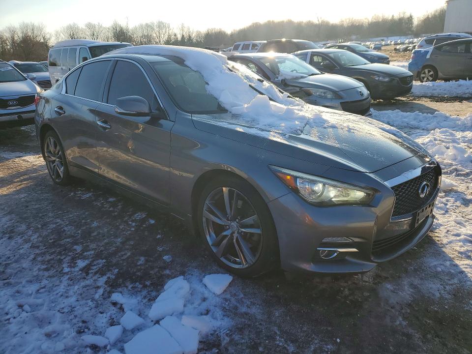 2015 Infiniti Q50 VIN JN1BV7AR5FM410443 COPART salvage auction — SIDE, Salvage Title, sold $1,100 on 2026-07-20 (photo 4)