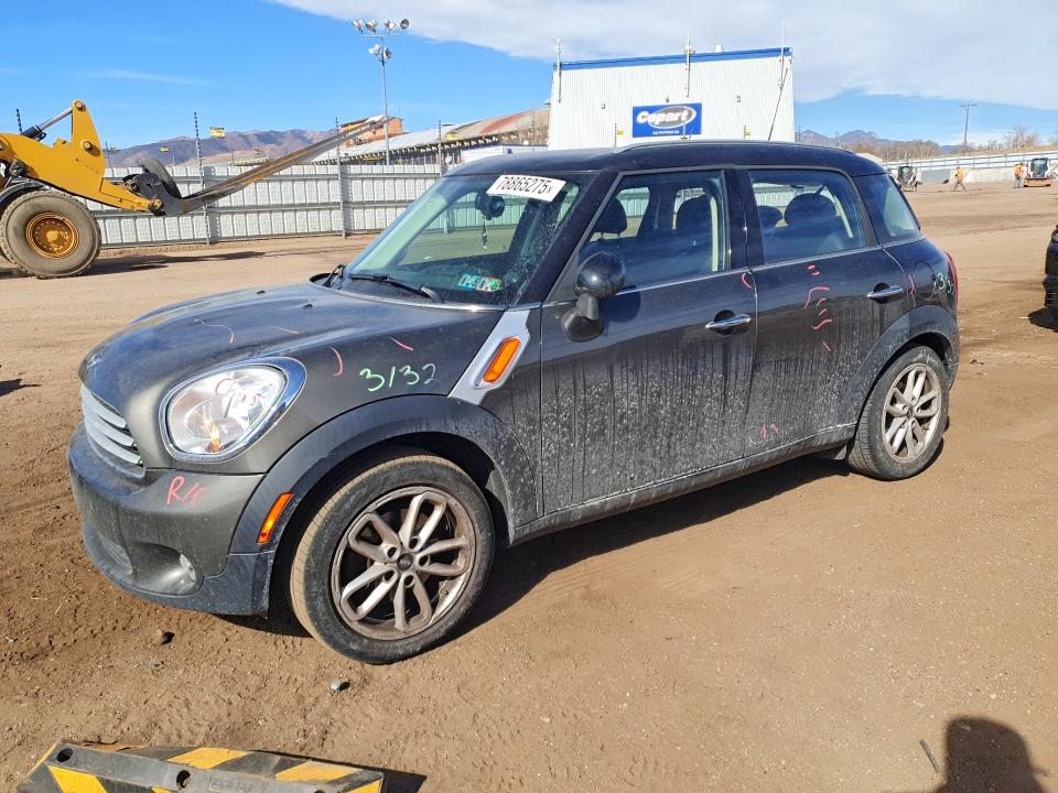 2012 Mini Cooper VIN WMWZB3C55CWM30485 COPART salvage auction — REAR END, Co - Bill Of Sale-Parts Only, sold $400 on 2026-07-20 (photo 1)