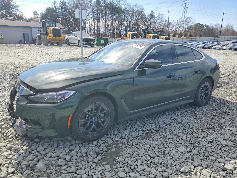 2023 BMW I4 VIN WBY43AW01PFR46491 COPART salvage auction — FRONT END, Nc - Salvage Certificate Of Title, sold $12,000 on 2026-07-29 (photo 1)