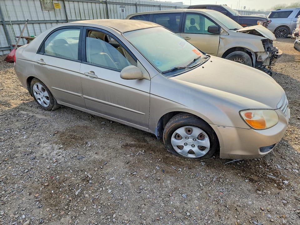 2007 Kia Spectra VIN KNAFE121575434528 COPART salvage auction — SIDE, Tx - Salvage Vehicle Title, sold $475 on 2026-07-08 (photo 4)
