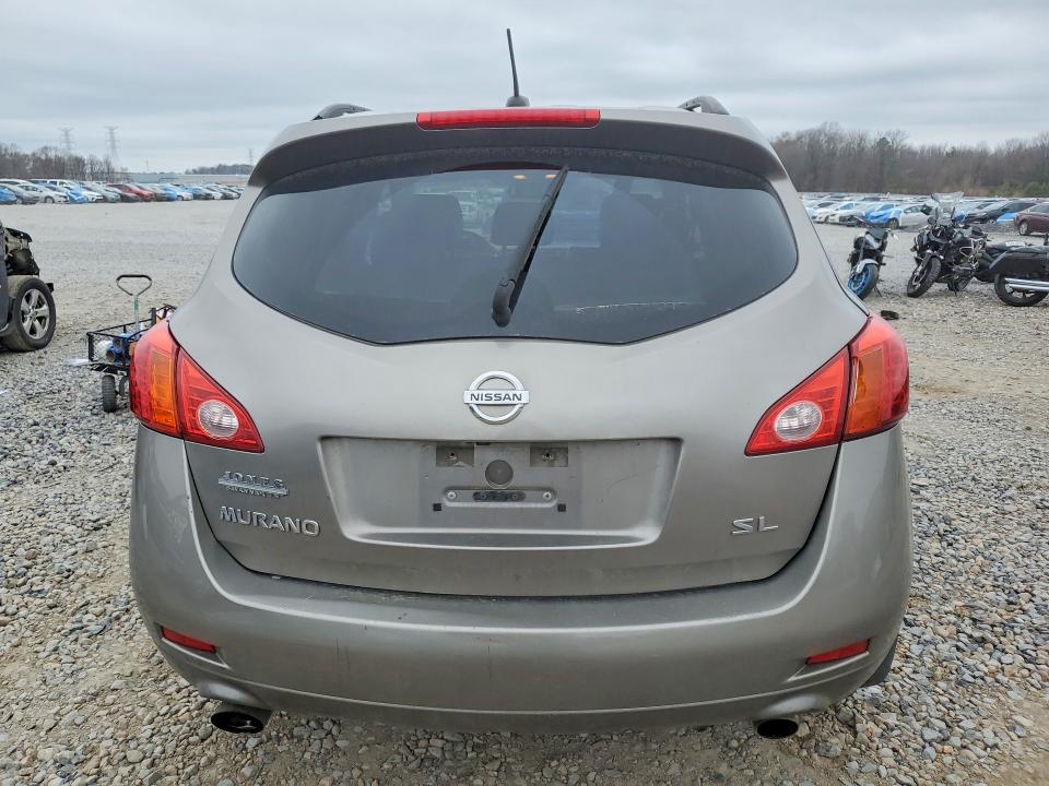 2009 Nissan Murano VIN JN8AZ18U49W014151 COPART salvage auction — FRONT END, Tn - Salvage Certificate, sold $550 on 2026-07-07 (photo 6)