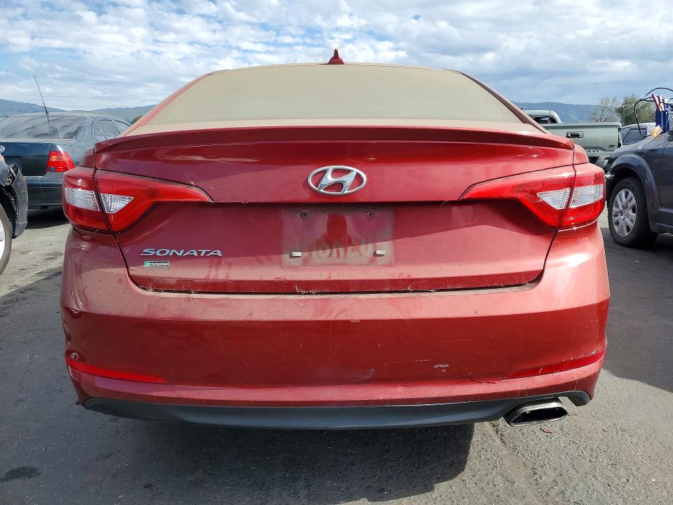 2015 Hyundai Sonata VIN 5NPE24AF8FH124345 COPART salvage auction — FRONT END, CA - DIS/DLR/EXP APP FOR DUP CLEAN, sold $900 on 2026-07-02 (photo 6)