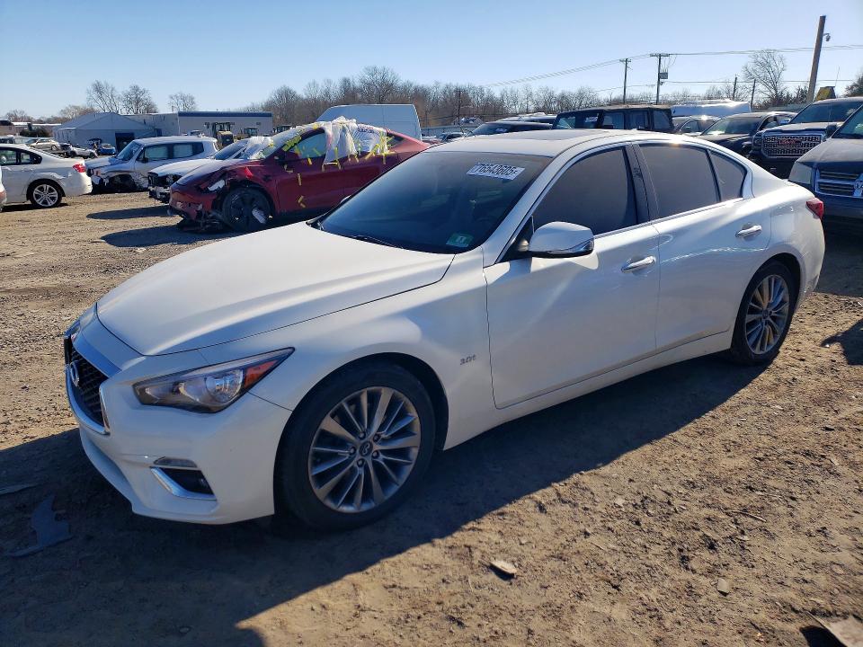 2018 Infiniti Q50 VIN JN1EV7AR7JM445751 COPART salvage auction — MINOR DENT/SCRATCHES, Nj - Cert Of Title-Salvage, sold $6,500 on 2026-07-10 (photo 1)