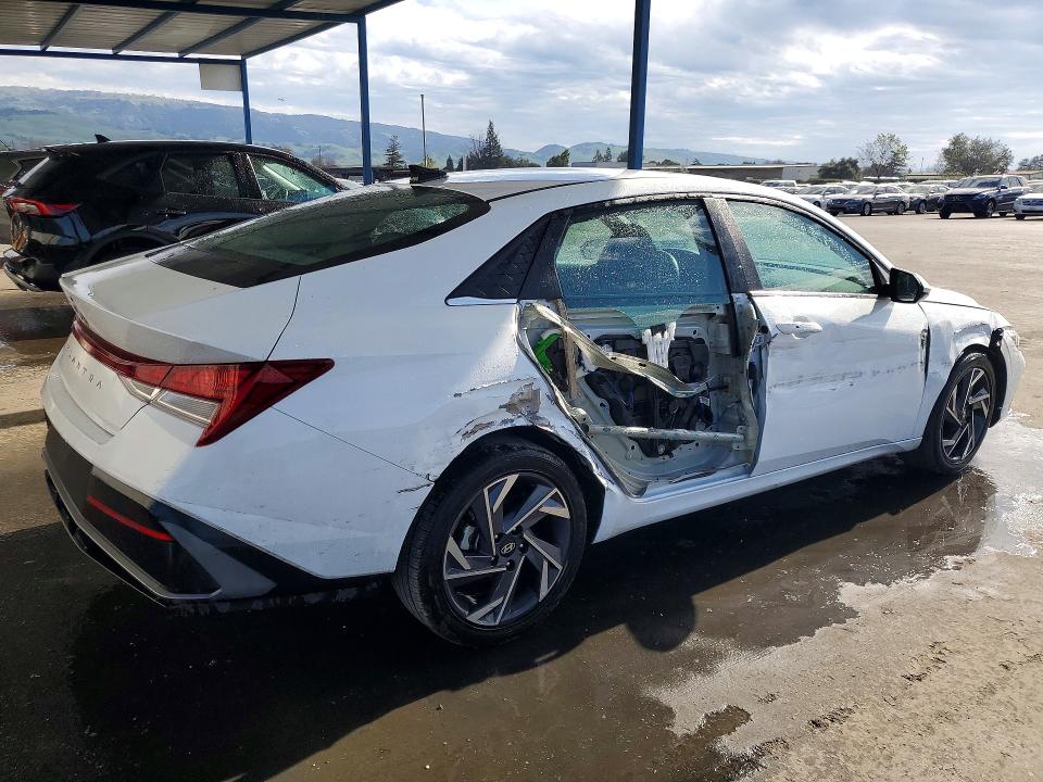 2025 Hyundai Elantra VIN KMHLS4DG4SU946843 COPART salvage auction — SIDE, Ca - Non-Repairable Vehicle Cert, sold $5,800 on 2026-07-20 (photo 3)